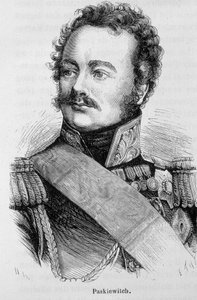 صورة لباسكيفيتش (أو باسكيفيتش) ، المشير الروسي (1782 - 1856) - في "" L'Histoire de France "" لهنري مارتن بواسطة المدرسة الفرنسية