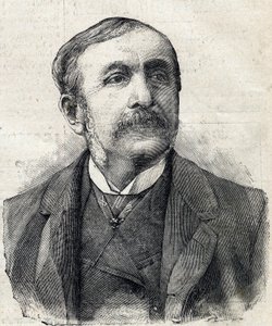 بورتريه بول ، كونت رموسات (1831-1897) صحفي وكاتب فرنسي بواسطة المدرسة الفرنسية