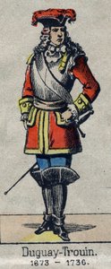 صورة لرينيه دوجواي تروين (دوجواي-تروين) (رينيه تروين دو غيو ديت) (1673-1736) بحار فرنسي. صورة إبينال من نهاية القرن التاسع عشر. بواسطة المدرسة الفرنسية