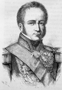 صورة لريني ، الأميرال الفرنسي (1782 - 1835) - في "" L'Histoire de France "" لهنري مارتن بواسطة المدرسة الفرنسية