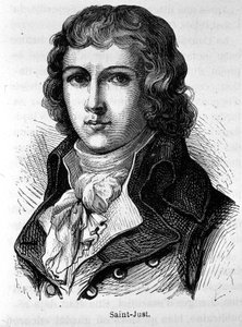 بورتريه سان جوست (1767 - 1794) - في "" L'Histoire de France "" لهنري مارتن بواسطة المدرسة الفرنسية