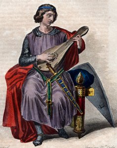 صورة لثيوبالد الأول (1201-1253) ، عدد الشمبانيا (مثل ثيوبالد الرابع) منذ الولادة وملك نافار من 1234. بواسطة المدرسة الفرنسية