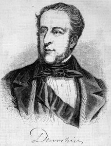 صورة وليام سبنسر كافنديش (1790-1858) ، دوق ديفونشاير. نقش في "" Le Monde Illustré "" رقم 45 بتاريخ 20 فبراير 1858. بواسطة المدرسة الفرنسية