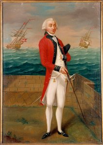 صورة لفارس فافراي (1706-1791) ضابط جاليريس مالطا لوحة للمدرسة الفرنسية. القرن الثامن عشر في باريس ، متحف جوقة الشرف بواسطة المدرسة الفرنسية
