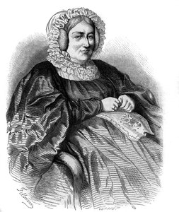 Portrait of the Marquise de La Rochejaquelein (La Rochejaquelein) (nee Marie Louise Victoire de Donnissan or Donissan) (1772-1857), French writer. Engraving from 1858. بواسطة المدرسة الفرنسية