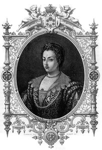 صورة لمدينة البندقية بيانكا كابيلو (1548-1587) ، زوجة فرانسوا دي ميديسي (فرانشيسكو دي ميديشي). نقش عام 1862 في "ملكات العالم" لكتابنا الأوائل. تم نشر الكتاب تحت إشراف JGD ARMENGAUD. بواسطة المدرسة الفرنسية