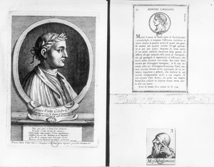 صور هوراس (65-8 قبل الميلاد) Scipio (Africanus Major) (185-129 قبل الميلاد) و Plautus (c.254-184 قبل الميلاد) بواسطة المدرسة الفرنسية