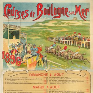 ملصق سباق الخيل في بولوني سور مير ، 1896