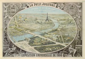 ملصق نشرته Le Petit Journal للإعلان عن معرض الكون في باريس ، 1900