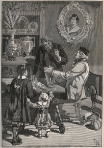 Potichomy عملية القرن التاسع عشر لتقليد المزهريات الخزفية من الصين واليابان. نقش من عام 1880 في "" Les Arts et metiers Illustres "" لأدولف بيتارد. بواسطة المدرسة الفرنسية