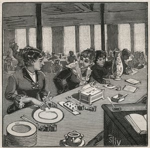 الفخار: ورشة الرسم على الخزف في القرن التاسع عشر في فرنسا. نقش من عام 1880 في "" Les Arts et metiers Illustres "" لأدولف بيتارد. بواسطة المدرسة الفرنسية