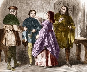 مشهد دعارة في باريس في نهاية العصور الوسطى. نقش في "تاريخ الدعارة والفجور بين جميع شعوب العالم من العصور القديمة وحتى يومنا هذا" للدكتور ث. -F. ديبريه. 1879. بواسطة المدرسة الفرنسية