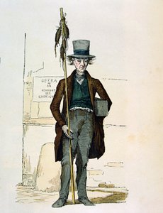 بائع سم الفئران ، 1845 (نقش الألوان) بواسطة المدرسة الفرنسية