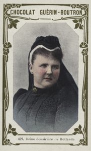 Reine douairiere de Hollande (coloured photo) بواسطة المدرسة الفرنسية