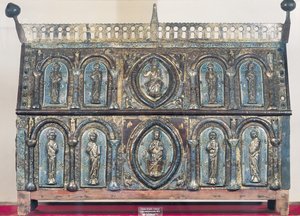 الخزانة الرسمية لسانت فينس ، مدرسة الليموزين ، c.1230-50 (نحاس مطلي بالذهب ومينا شامبليف) بواسطة المدرسة الفرنسية
