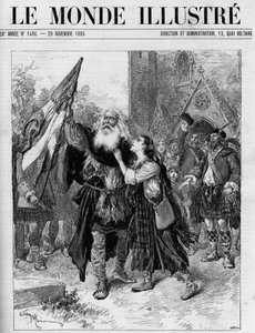 تمثيل الدراما في خمسة أعمال "Les Jacobites" لفرانسوا كوبي (1842-1908) في مسرح دي لوديون ، في باريس. في "The Illustrous World" بواسطة المدرسة الفرنسية
