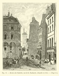 بقايا شاتليه ، شارع de Saulnerie ، هُدمت في عام 1855 بواسطة المدرسة الفرنسية