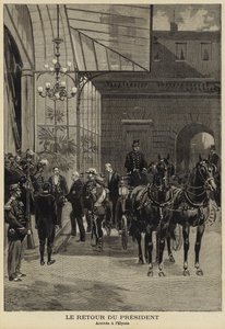 عودة الرئيس الفرنسي فيليكس فور من زيارته لروسيا عام 1897 بواسطة المدرسة الفرنسية