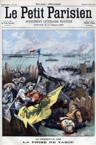 ثورة الملاكمين (1898-1900): قبض الحلفاء على تاكو في الصين - في "لو بيتي باريزيان" بواسطة المدرسة الفرنسية