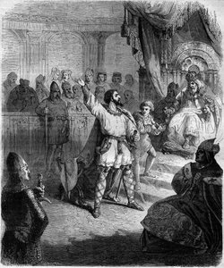روبرت دي هوتفيل ديت جيسكارد (روبرتو دالتافيلا ، إيل جيسكاردو) أو أفيس (1015-1085) يعترف بنفسه باعتباره تابعًا للحصار المقدس. نقش في "Histoire des Papes-Rois-Queen and Empereurs عبر القرون" بقلم موريس لاتشاتر بواسطة المدرسة الفرنسية