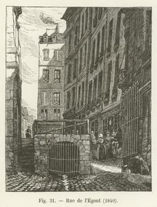 Rue de lEgout ، 1840 بواسطة المدرسة الفرنسية