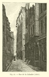 Rue de la Calandre ، 1850 بواسطة المدرسة الفرنسية