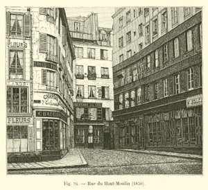 Rue du Haut-Moulin ، 1850 بواسطة المدرسة الفرنسية