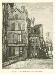 Rue du Marche-aux-Fleurs، 1859 بواسطة المدرسة الفرنسية