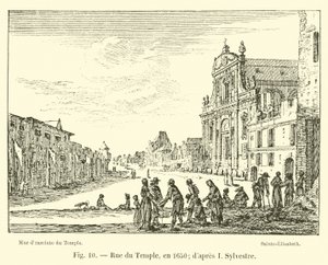 Rue du Temple ، عام 1650 ؛ بعد أنا سيلفستر بواسطة المدرسة الفرنسية