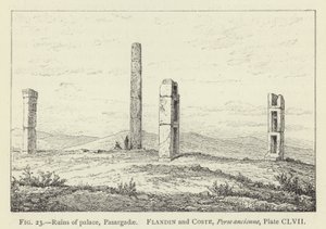 أنقاض القصر ، Pasargadae بواسطة المدرسة الفرنسية