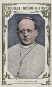 SS le Pape PI XI (صورة ملونة) بواسطة المدرسة الفرنسية