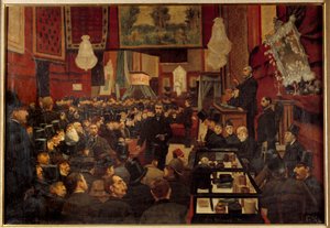 Sale at the Encheres in the 19th century Anonymous painting of the French School. بواسطة المدرسة الفرنسية