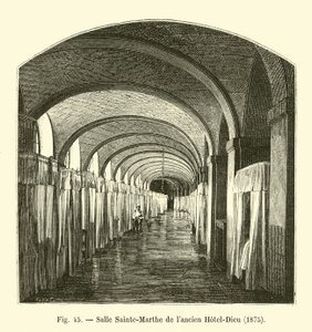 قاعة سانت مارتي بجوار فندق ديو القديم ، 1875 بواسطة المدرسة الفرنسية