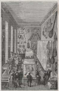 Salle du Musee du Conservatoire national de musique de Paris - نقش في "Sciences à la range de tous - الفيزياء والكيمياء الشعبية" بواسطة Alexis Clerc - نهاية القرن التاسع عشر - مجموعة خاصة بواسطة المدرسة الفرنسية