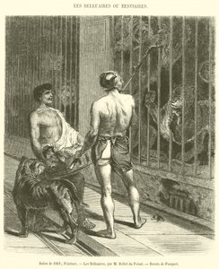 Salon de 1861, Peinture, Les Belluaires (engraving) بواسطة المدرسة الفرنسية
