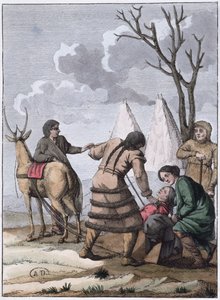 زواج سامويدي ، 1811 (نقش الألوان) بواسطة المدرسة الفرنسية