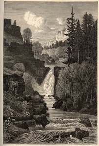 Saut du Doubs (شلال الشلال) Franche-Comte - نقش في "" PATRIE "- الوصف PECTURESSE DE LA FRANCE في 6 مجلدات بواسطة لوسين هوارد - نهاية القرن التاسع عشر بواسطة المدرسة الفرنسية