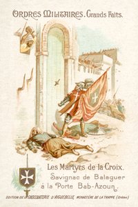 Savignac de Balaguer ، حامل لواء فرسان مالطا ، أمام بوابة باب عزون ، الجزائر العاصمة بواسطة المدرسة الفرنسية