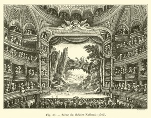 مشهد المسرح الوطني ، 1789 بواسطة المدرسة الفرنسية