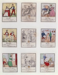 مشاهد من أوائل القرن التاسع عشر الباريسي فودفيل وأوبرا كوميك ، c1825-35 بواسطة المدرسة الفرنسية