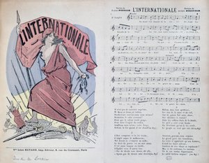 ورقة تسجيل للأغنية LInternationale، c.1900 بواسطة المدرسة الفرنسية