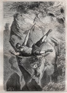 تدحرج سيلكيرك مع فريسته ؛ مغامرة ألكسندر سيلكيرك (ألكسندر سيلكريغ) (1676-1721) ، بحار اسكتلندي تم التخلي عنه في جزيرة خوان فرنانديز في المحيط الهادئ لمدة أربع سنوات ، وقد ألهمت مغامرته رواية روب دانييل ديفو. بواسطة المدرسة الفرنسية
