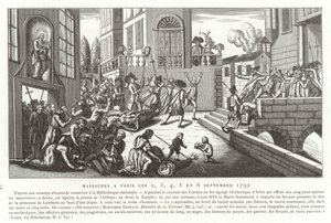 مذابح سبتمبر ، باريس ، الثورة الفرنسية ، 1792 بواسطة المدرسة الفرنسية