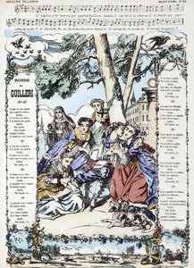 Sheet music for the song “” Ronde de Guilleri”” - image of Epinal بواسطة المدرسة الفرنسية