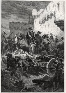 Siege de Metz (1552) - Francois de Guise والأعمال على أسوار Metz - نقش من "" تاريخ فرنسا الذي روى لأحفادي "" - بقلم فرانسوا غيزو - 1872-1876 بواسطة المدرسة الفرنسية