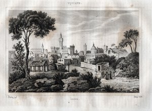 سيينا - سيينا - توسكانا - توسكانا - نقش من "" إيطاليا الخلابة "بقلم M. de Norvins، Ch. نودير 1834-1836. بواسطة المدرسة الفرنسية