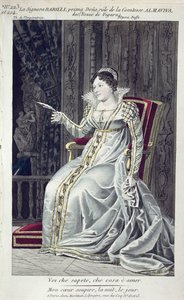 Signora Barilli في دور الكونتيسة Almaviva في زواج فيغارو بواسطة المدرسة الفرنسية