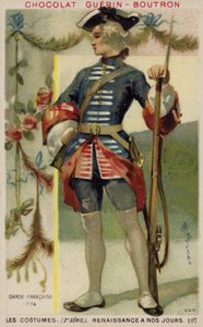 جندي الحرس الفرنسي (الحرس الفرنسي) 1774 بواسطة المدرسة الفرنسية