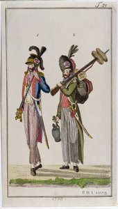 جنود الثورة الفرنسية يحملون حرابًا عام 1793 بواسطة المدرسة الفرنسية
