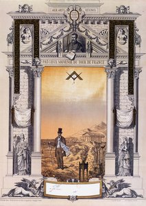 تذكار لعمال Journeyman Tour de France بعد تدربه ، ج. 1860 بواسطة المدرسة الفرنسية